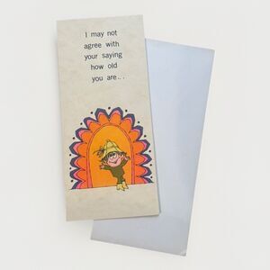 Vintage Ephemera Birthday Greeting Card Hallmark Contemporary Card Envelope